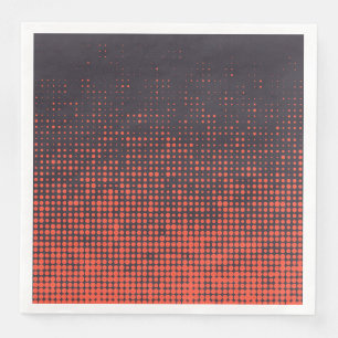 Orange, modern, urban halftone dots pattern design napkin