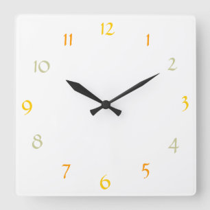 Orange Modern Wall Clock