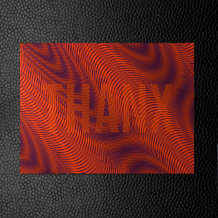 Orange Moiré Stripes Optical illusion Modern THANX Holiday Postcard