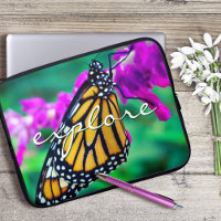 Orange Monarch Butterfly Explore Script Modern