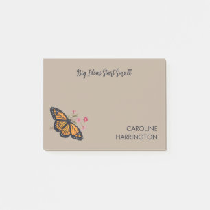 Orange Monarch Butterfly Inspirational Nature Post-it Notes