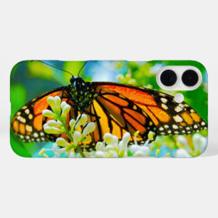 Orange monarch butterfly photo bold simple modern iPhone 16 plus case