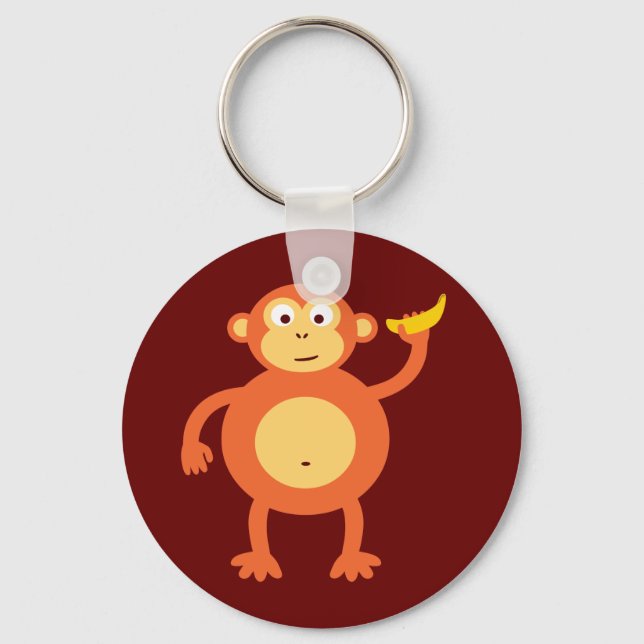 Orange Monkey Key Ring (Front)