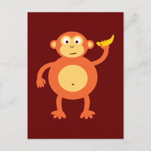 Orange Monkey Postcard