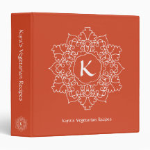 Orange Monogram Modern Mandala Custom Recipe