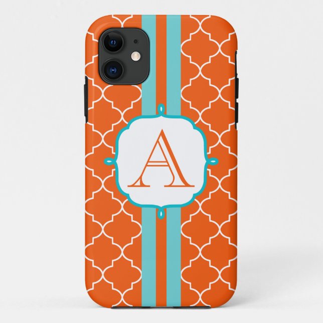 Orange  Monogram Phone 5 Case (Back)