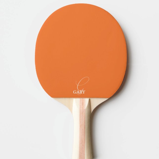 Orange Monogrammed Ping Pong Paddle (Creator Uploaded)