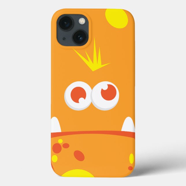Orange Monster Face iPad Air Case (Back)