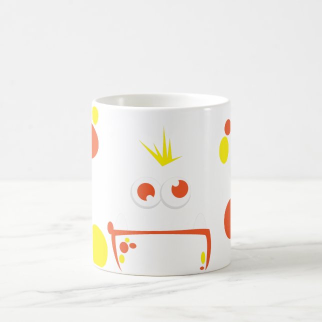 Orange Monster Face Mug (Center)