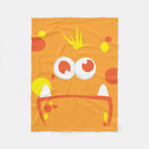 Orange Monster Fleece Blanket