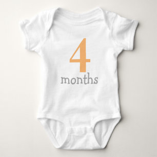 Orange Monthly Baby Baby Bodysuit
