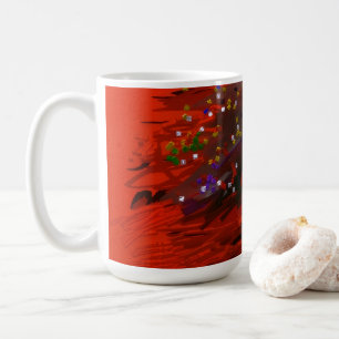 Orange Moon Landscape Coffee Mug