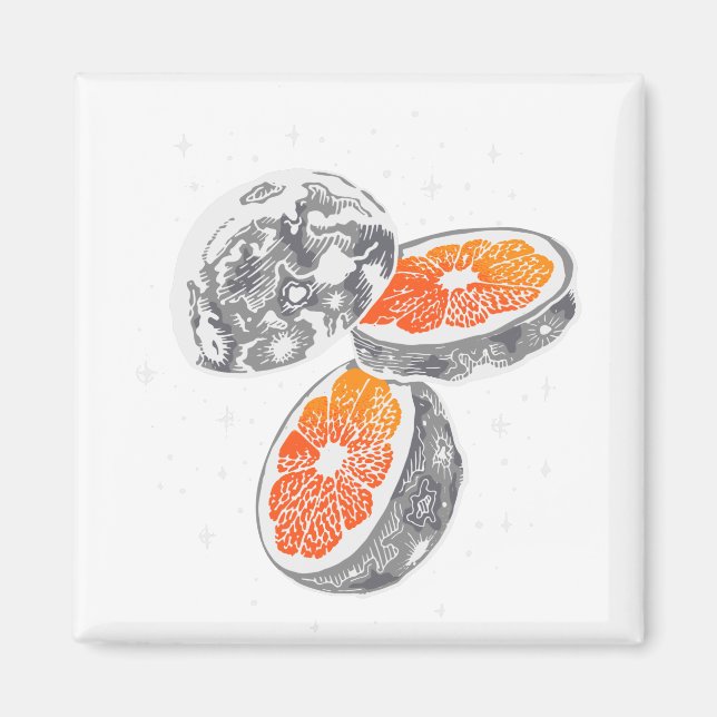 Orange Moon Magnet (Front)