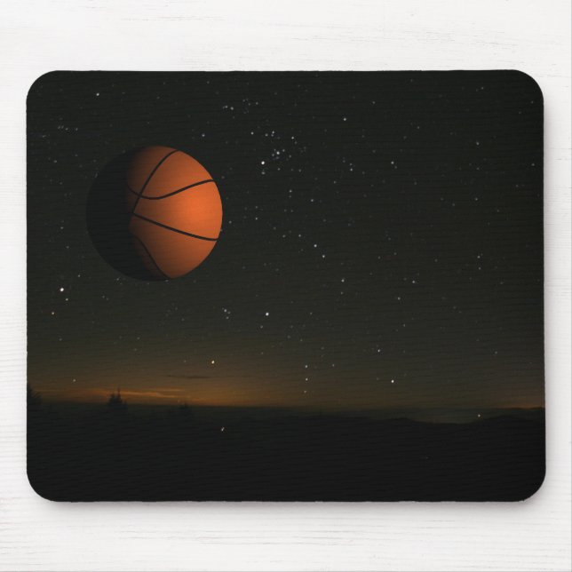 Orange Moon Mouse Pad (Front)