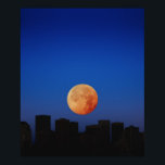 Orange Moon Poster<br><div class="desc">Orange moon in dark sky | Design Pics/Kelly Redinger | AssetID: 77869282</div>