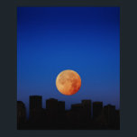 Orange Moon Poster<br><div class="desc">Orange moon in dark sky | Design Pics/Kelly Redinger | AssetID: 77869282</div>