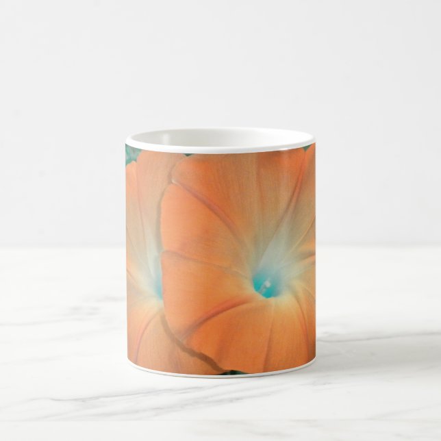 Orange Morning Glory Duo Mug (Center)