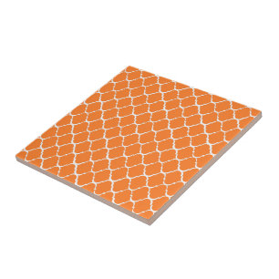 Orange Moroccan Style Ceramic Tile