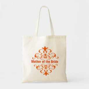 Orange Mother of the Bride Wedding Tote Bag