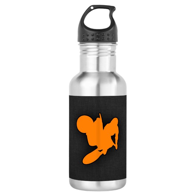 Orange Motocross 710 Ml Water Bottle (Front)