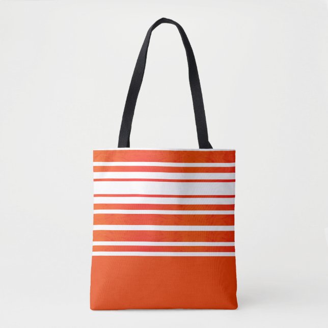 Orange Mottled Stripe Pattern Tote Bag (Front)