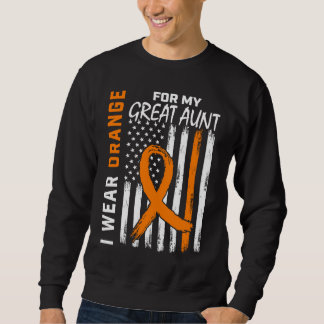 Orange MS Great Aunt Multiple Sclerosis Awareness Sweatshirt