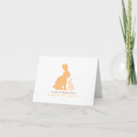 Orange Mum and Baby Rabbit Thank You Notes