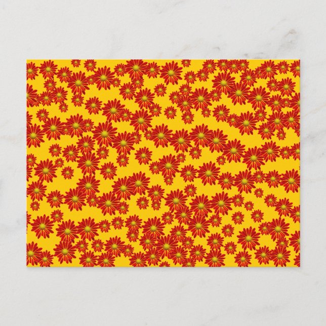 Orange Mums Postcard (Front)