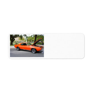 Orange Muscle Return Address Label