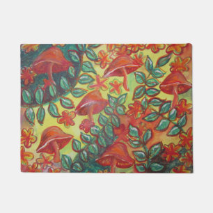 orange mushroom doormat
