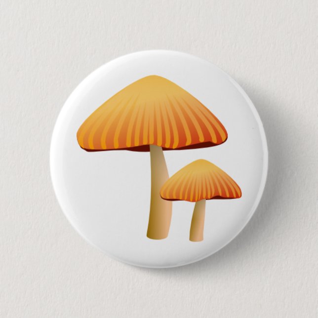 Orange Mushrooms 6 Cm Round Badge (Front)