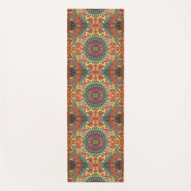 orange mushrooms yoga mat (Front)