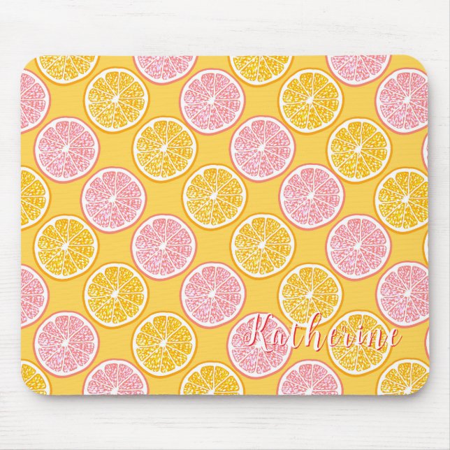 Orange  Mustard Mouse Pad (Front)
