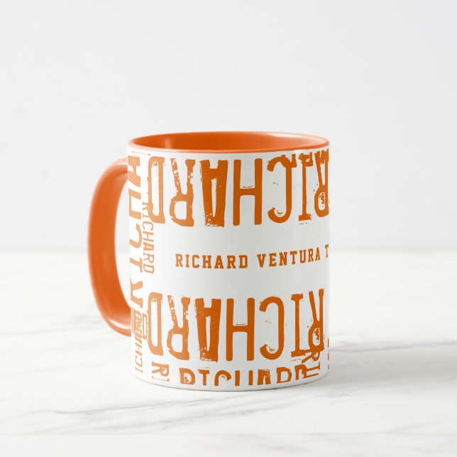 Orange Name Cool Mug (Front Left)