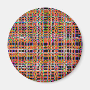 Orange neon lines pattern magnet