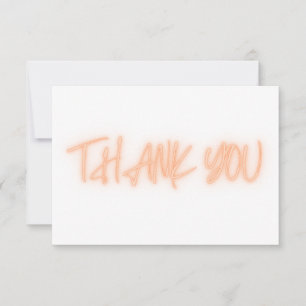 Orange Neon Thank You Trendy