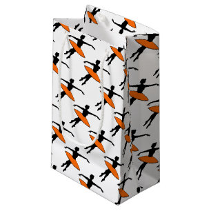 Orange Neon Tutu Ballerina Ballet Dance Teacher Small Gift Bag