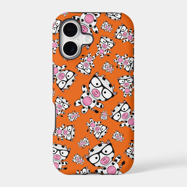 Orange nerd cow pattern (Back)