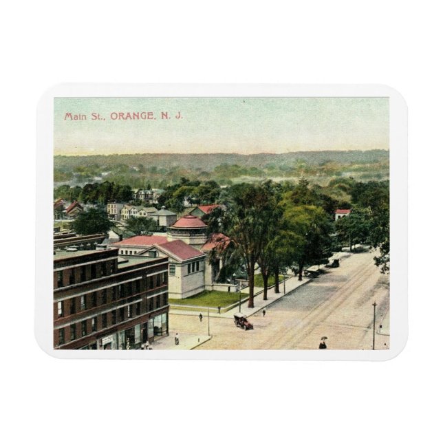 Orange NJ, Main Street, Vintage Magnet (Horizontal)
