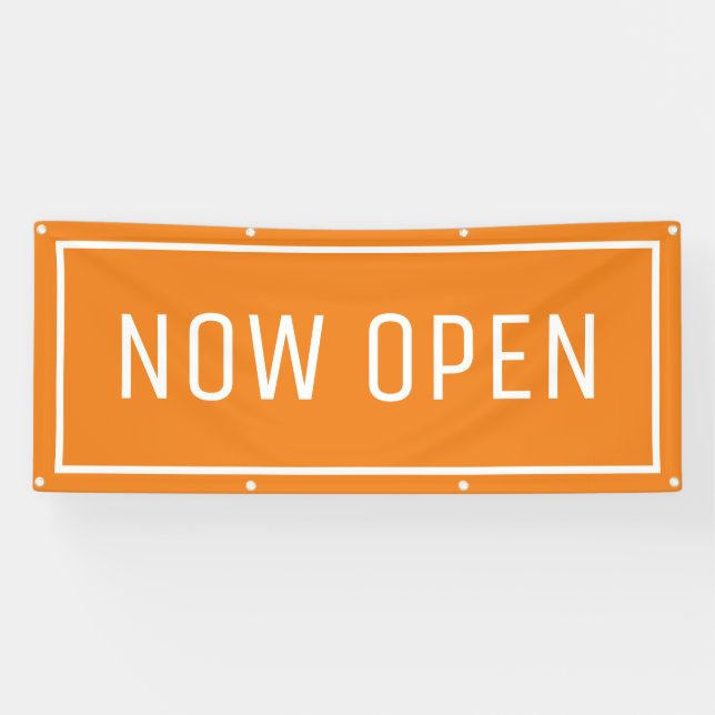 Orange Now Open Banner (Horizontal)