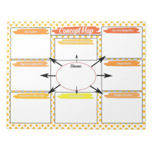 Orange Nursing Student Concept Map Template Notepad