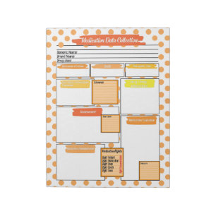 Orange Nursing Student Medication Template  Notepad