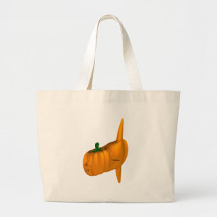 Orange Ocean Sunfish Large Tote Bag