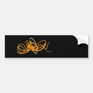 Orange Octopus Bumper Sticker
