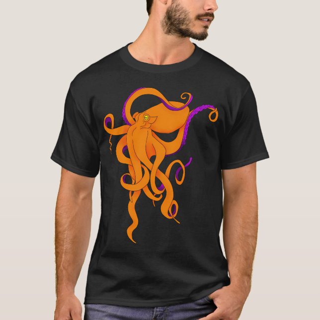 Orange Octopus T-Shirt (Front)