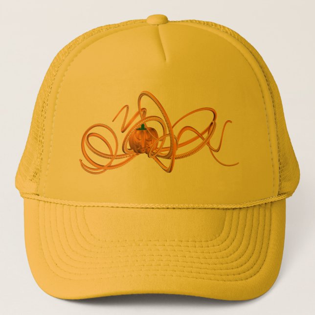 Orange Octopus Trucker Hat (Front)
