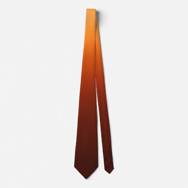 orange ombre men's fall colour neck ties (Front)