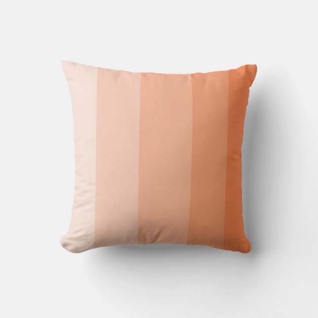 Orange Ombre Stripe Cushion (Front)