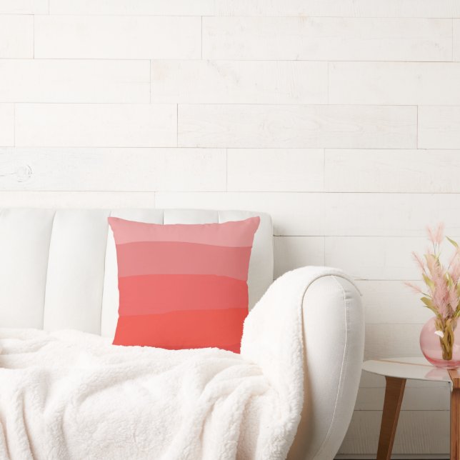Orange Ombre Throw Pillow (Couch)