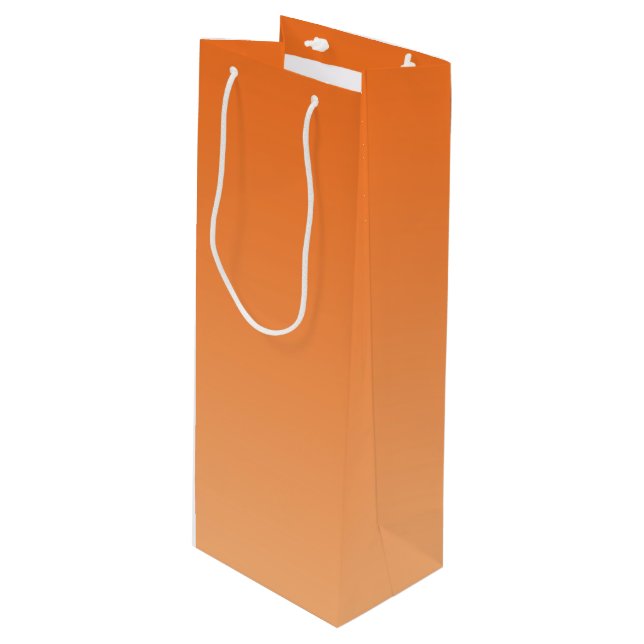 Orange Ombre Wine Gift Bag (Front Angled)